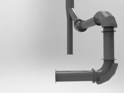 dedusting pipe line1 Free 3D model