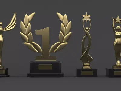 Trophy Cups 3D model
