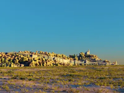 Desert field Free 3D model