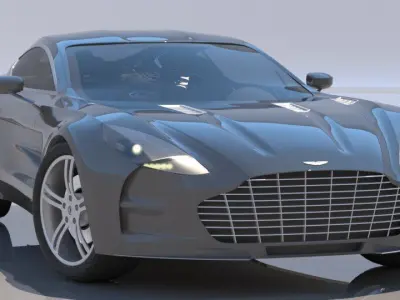 Aston Martin One-77 Gray Edition Low-poly 3D model