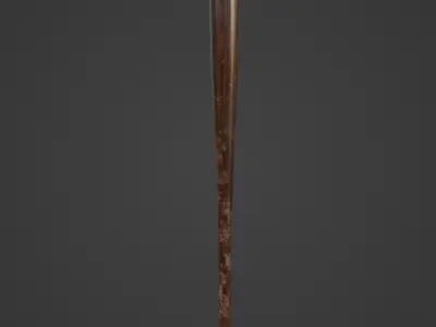 Baseball Bat 02  Low-poly 3D model
