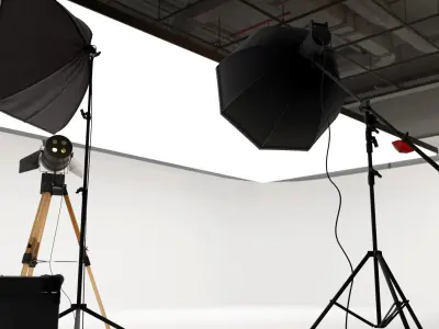 Lighting Studio Scene 3D Blend File Free model 3D model