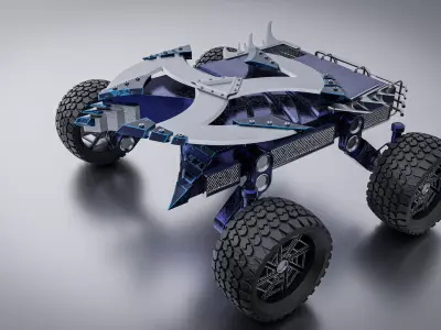 Grinder Bot Low-poly 3D model