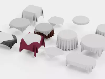 -Tableclothes Set- 3D model