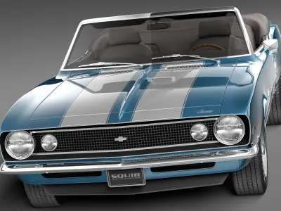 Chevrolet Camaro Z28 Convertible 1967 3D model