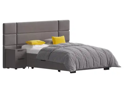 Hart Upholstered Bed Frame 3D model