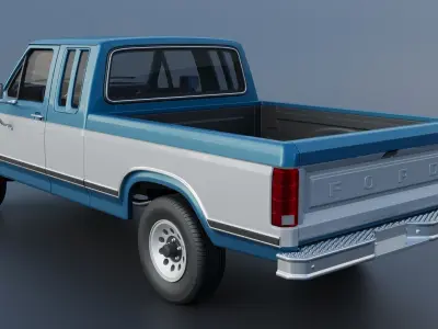 Pickup Truck F-150 SuperCab 1981 3D print model