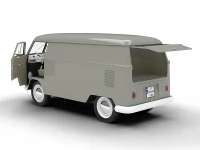 Volkswagen T1 Panel Van 1950 HQ 3d model 3D model