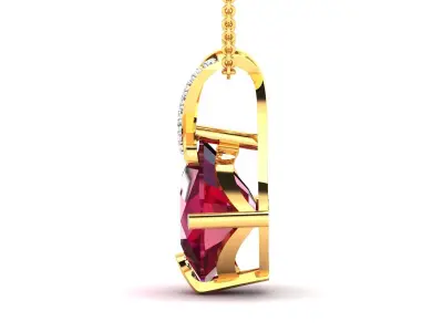 Women Pendant 3dm STL OBJ FBX Render Details 3D print model 15