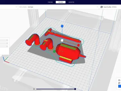 scifi exhaust pipe vessel 3D print model