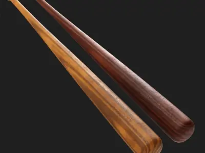 Baseball bat 3D model 2