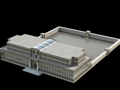 building roman temple 3D model