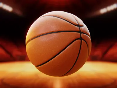 Procedural Realistic Basketball - Game and Print Ready 3D model