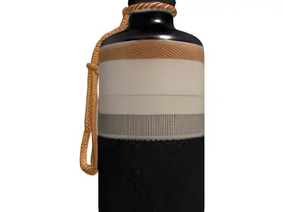 Rustic Charcoal Purifier Bottle Decoration Low-poly 3D model