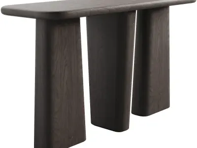 135 Kalle Sculptural Oak Console japandi style 3 colors 3D model