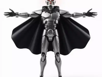 Futuristic Robot Cape model pack Low-poly 3D model
