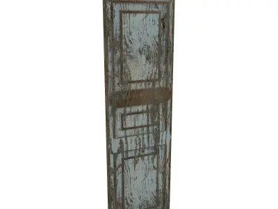 3D old door can Low-poly 3D model
