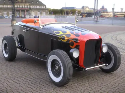 Hot Rod Roadster 3D model