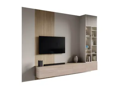 Modern TV Wall 013 3D model