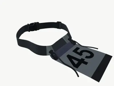 Race Number Belt Low-poly 3D model