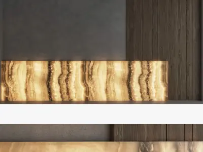 Decorative wall panel set 74 3D model