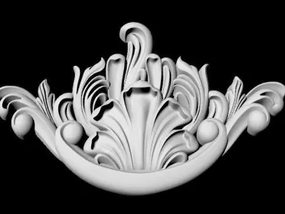 Central decor ornament for furniture 3D model 719