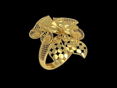 Fusion Gold Rings RAA05 3D print model