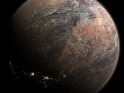 Desert Planet 05 Free 3D model