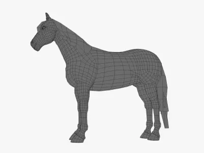 Demon Horse Low-poly 3D model
