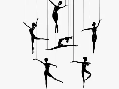 ballet hanging decoration 3D model