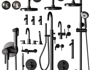 Set Faucets Omnires 3D model