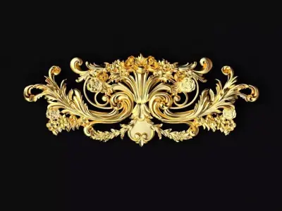 Central decor ornament for furniture 3D model 1053