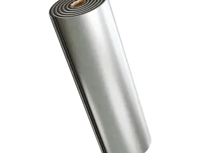 Realistic Aluminum Foil Car Sun Shade 6-Piece Set 3D model