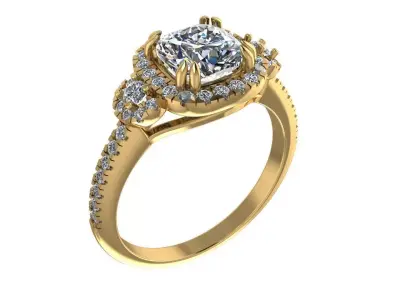Luxury Golden Ring 3D model
