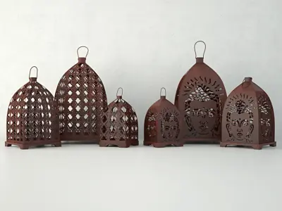 Rust Lantern Set 3D model