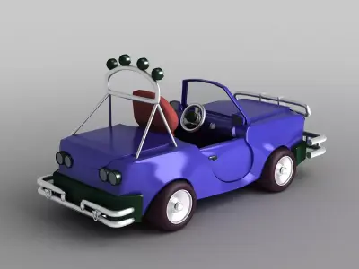 Recreational Toy go-karts playground equipment cars 3D model