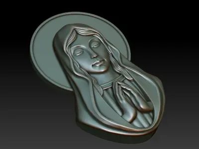 Virgin Mary 7 3D print model