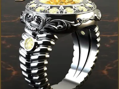 Mens ring STL 3D print model