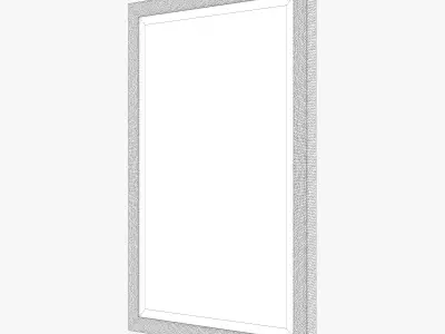 Uttermost alshon metallic silver mirror 3D model purchase