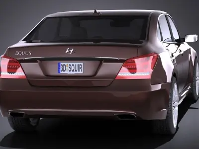 Hyundai Equus 2016 VRAY 3D model