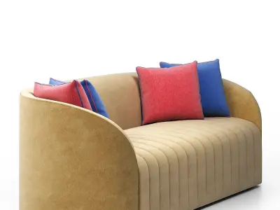 Sofa-01 two sofas 3D model