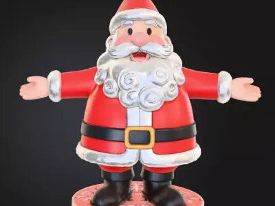 Santa Claus 3D Character 3D print model