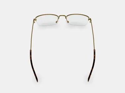 Armando Eyeglasses in Polished Gold 3D model