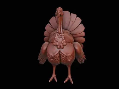 Turkey Animal Sculpture 3D print model
