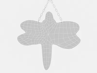butterfly painting Low-poly 3D model