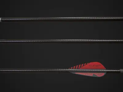 Arrow long metal stick Low-poly 3D model