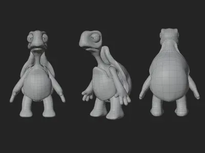 3D character turtle 3D model