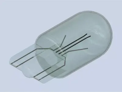 Light bulb W5W 24V 3D model