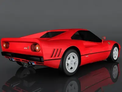 Ferrari GTO 1984  Low-poly 3D model