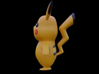Pikachu 3D model for 3D print 3D print model